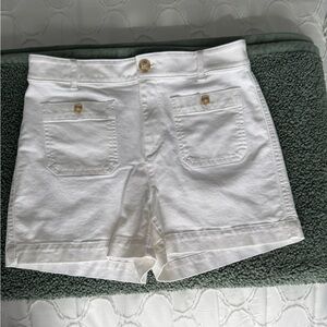 LOFT Women's White Palmer Shorts, Size 4